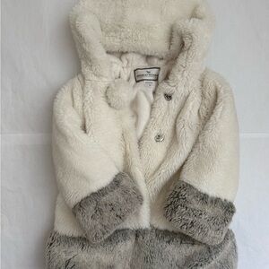 American Widgeon Faux Fur Hooded Button Up Coat